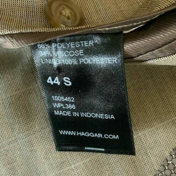 Haggar Suit Jacket Mens Size 44S Lapel Notch 2-Button Flap Pockets Sport Coat - Picture 8 of 10